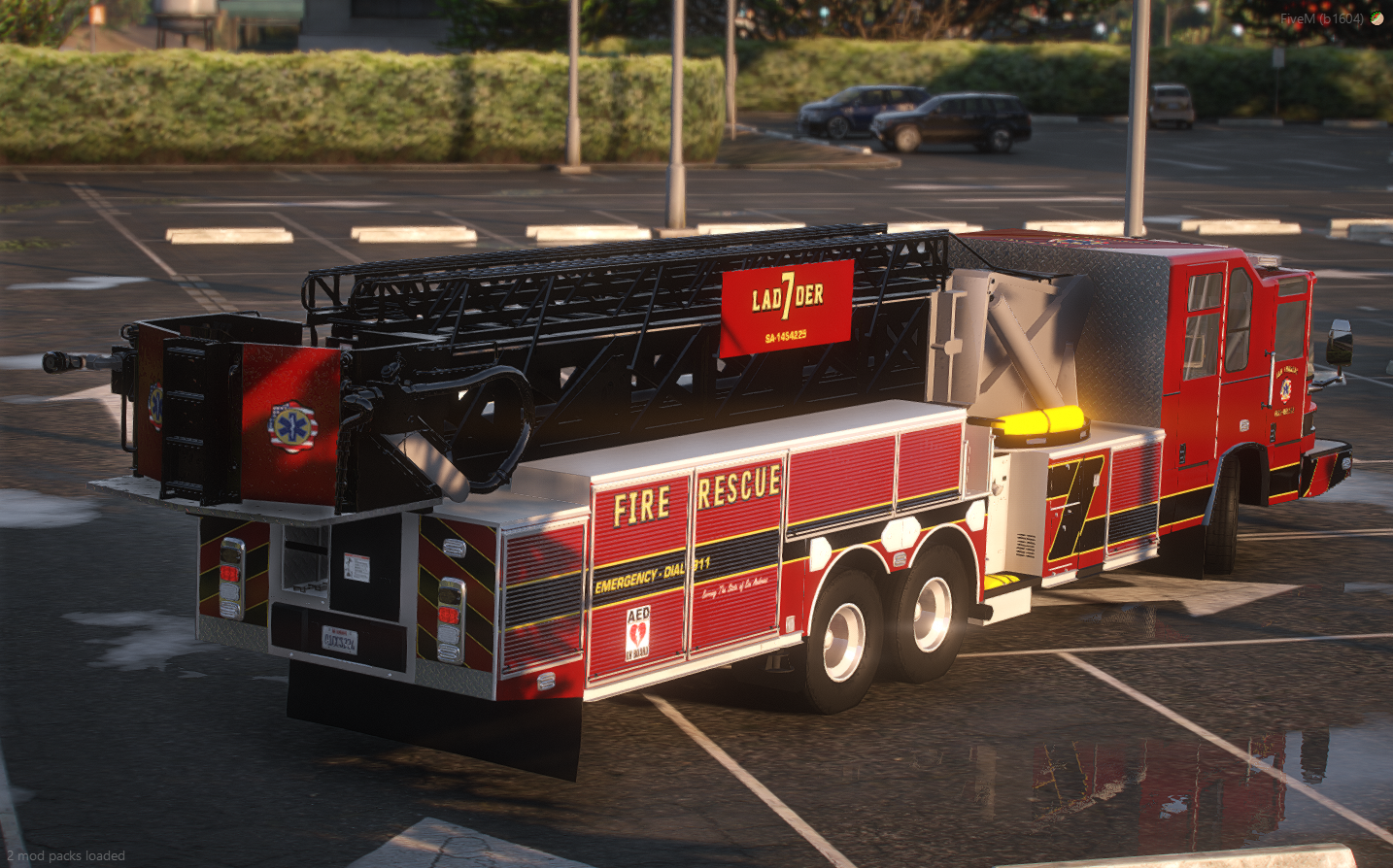 mid-mount ladder firetruck