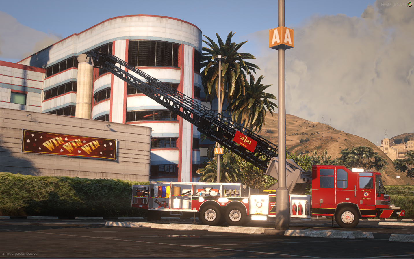 mid-mount ladder firetruck