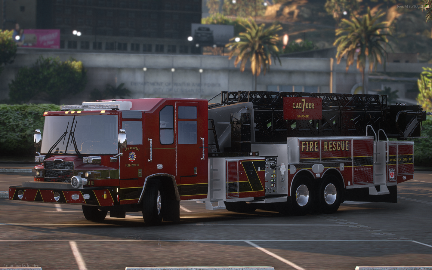 mid-mount ladder firetruck