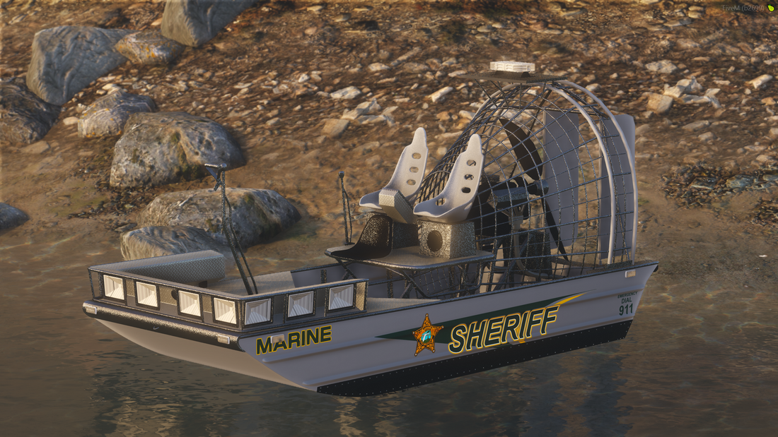 Generic Police Airboat (Trailer Included)